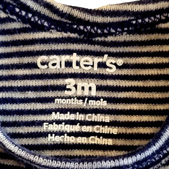 Carter's Boys 1-Pc Short Sleeve Knit Bodysuits 3M Pullover Snap Crotch Set of 4 - Picture 13 of 16